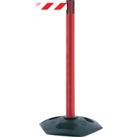 Poteau receveur robuste &agrave; ligne simple, Hauteur de 38", Noir R.M.G. Prévention