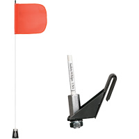 Tiges de s&eacute;curit&eacute; pour travaux l&eacute;gers Safety Whip, Fixation Fen&ecirc;tre, Hauteur 5', Orange R.M.G. Prévention