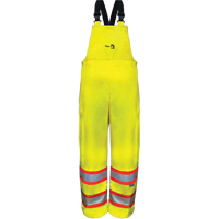 Hi-Vis FR/PU Safety Rain Bib Pants, 4X-Large R.M.G. Prévention