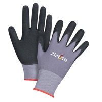 Gants ZX-1 de premi&egrave;re qualit&eacute; compatibles avec les &eacute;crans tactiles, 6/T-petit, R&ecirc;vetement Mousse de nitrile, Calibre 15, Enveloppe en Nylon R.M.G. Prévention