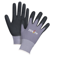 Gants ZX-1 de premi&egrave;re qualit&eacute; compatibles avec les &eacute;crans tactiles, 8/Moyen, R&ecirc;vetement Nitrile/Mousse de nitrile, Calibre 15, Enveloppe en Nylon R.M.G. Prévention