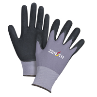 Gants ZX-1 de premi&egrave;re qualit&eacute; compatibles avec les &eacute;crans tactiles, 10/T-Grand, R&ecirc;vetement Nitrile/Mousse de nitrile, Calibre 15, Enveloppe en Nylon R.M.G. Prévention