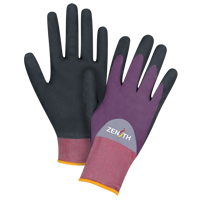 Gants enduits de premi&egrave;re qualit&eacute; ZX-2, 7/Petit, R&ecirc;vetement Nitrile/Mousse de nitrile, Calibre 18, Enveloppe en Nylon R.M.G. Prévention