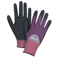 Gants enduits de premi&egrave;re qualit&eacute; ZX-2, 10/T-Grand, R&ecirc;vetement Nitrile/Mousse de nitrile, Calibre 18, Enveloppe en Nylon R.M.G. Prévention
