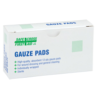 Gaze, Tampon, 3" lo x 3" la, St&eacute;rile, Dispositif m&eacute;dical Classe 1 R.M.G. Prévention
