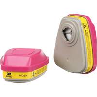 Cartouches pour respirateur s&eacute;rie 6000, Cartouche gaz/vapeur, Vapeurs organiques/Gaz acides/P100 R.M.G. Prévention