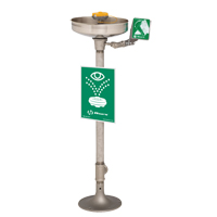 Poste de douche oculaire/faciale Axion, Installation Socle, Bol Acier inoxydable R.M.G. Prévention