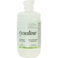 Bouteilles de solution saline pour douche oculaire, Bouteille Plein, 16 oz R.M.G. Prévention