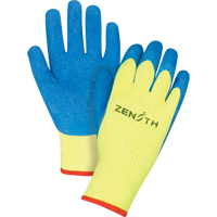 Gants haute visibilit&eacute; doubl&eacute;s d'acrylique & enduits de caoutchouc, 8/Moyen, R&ecirc;vetement Latex de caoutchouc, Calibre 7, Enveloppe en Tissu &eacute;ponge R.M.G. Prévention