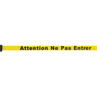 Cartouche de ruban pour assembler votre propre barri&egrave;re de contr&ocirc;le des foules, Attention ne pas entrer, 7', Ruban Jaune R.M.G. Prévention