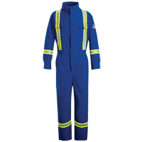 Flame-Resistant Premium Coveralls with Reflective Trim, Size 38, Royal Blue, 5.1 cal/cm² R.M.G. Prévention