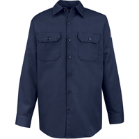 Flame-Resistant Work Shirts, Small, Navy Blue R.M.G. Prévention