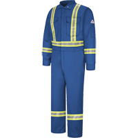 Flame-Resistant Premium Coveralls with Reflective Trim, Size 38, Royal Blue, 12.2 cal/cm² R.M.G. Prévention