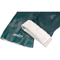 Double Dipped Green Gloves, 14" L, PVC, Cotton Jersey Inner Lining, 70-mil R.M.G. Prévention