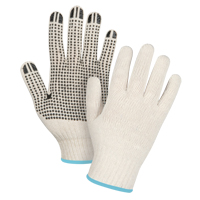 Lightweight Dotted String Knit Gloves, Poly/Cotton, Single Sided, 7 Gauge, X-Large R.M.G. Prévention