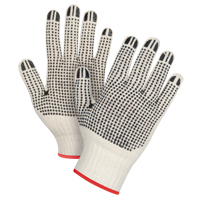 Gants tricot&eacute;s de poids lourd &agrave; deux c&ocirc;t&eacute;s avec pois, Poly/coton, Deux c&ocirc;t&eacute;s, Calibre 7, Petit R.M.G. Prévention