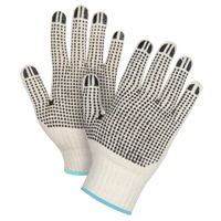 Heavyweight Double-Sided Dotted String Knit Gloves, Poly/Cotton, Double Sided, 7 Gauge, X-Large R.M.G. Prévention