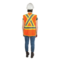 CSA Compliant High Visibility Surveyor Vest, High Visibility Orange, 2X-Large, Polyester R.M.G. Prévention