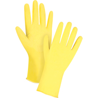 Gants jaune canari r&eacute;sistants aux produits chimiques, Taille 7, 12" lo, Latex, Doublure en Ouat&eacute;e, 15 mils R.M.G. Prévention