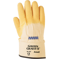 Golden Grab-It&reg; II Gloves, 10/X-Large, Rubber Latex Coating, 13 Gauge, Nylon Shell R.M.G. Prévention