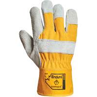 Gants d'ajusteur Endura, Grand, Paume en Cuir refendu, Doublure en Coton R.M.G. Prévention