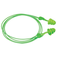 Glide&reg; Trio Reusable Earplugs, Corded, Bulk - Loose, 27 dB NRR, One-Size R.M.G. Prévention