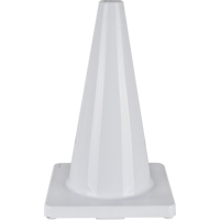 C&ocirc;ne de couleur pour la signalisation, 18", Blanc R.M.G. Prévention
