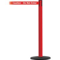 Advance TensaBarrier&reg; Barrier Post, Steel, 36" H, White/Red Tape, 7.5' Tape Length R.M.G. Prévention