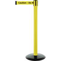 Advance TensaBarrier&reg; Barrier Post, Steel, 36" H, Black/Yellow Tape, 7.5' Tape Length R.M.G. Prévention