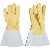 Lineman's Glove, Large, Grain Cowhide Palm, Cotton Inner Lining R.M.G. Prévention