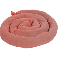 Remblais tubulaires absorbants, Mati&egrave;res dangereuses, Absorption 50 gal., 3" la x 8' lo, Pqt de 15 R.M.G. Prévention