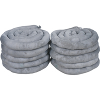 Remblais tubulaires absorbants, Universel, Absorption 40 gal., 3" la x 10' lo, Pqt de 10 R.M.G. Prévention
