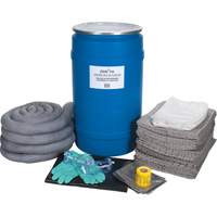 Trousse de d&eacute;versements &agrave; grande capacit&eacute;, Universel, Baril, Absorbance de 30 gal. US R.M.G. Prévention
