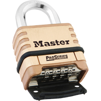 ProSeries&reg; Combination Padlock, Silver, Brass Coating, 2-1/4" Width R.M.G. Prévention