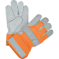 Premium Quality High Visibility Fitters Gloves, Large, Split Cowhide Palm, Cotton Inner Lining R.M.G. Prévention