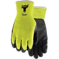 330 Visibull Gloves, 7/Small, Rubber Latex Coating, Polyester Shell R.M.G. Prévention