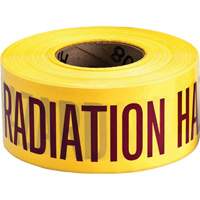 Barricade Tape, English, 3" W x 1000' L, 3 mils, Magenta on Yellow R.M.G. Prévention