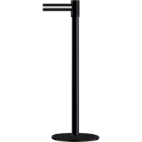 Slimline TensaBarrier&reg; Barrier Post, Steel, 38" H, Black/White Tape, 7.5' Tape Length R.M.G. Prévention