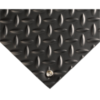 Tapis conducteur d'&eacute;lectricit&eacute; no 785, 3' la x 10' lo x 5/32" &eacute;p, PVC, Losange, Noir R.M.G. Prévention