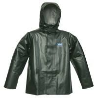 Manteau de pluie Journeyman r&eacute;sistant aux produits chimiques, Petit, Vert, Polyester/PVC R.M.G. Prévention