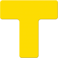 Marqueurs all&eacute;g&eacute;e/5S Armor Stripe, T, 6" lo x 6" la, Jaune, Plastique R.M.G. Prévention