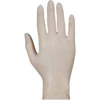 Gants jetables de calibre examen m&eacute;dical KeepKleen, Grand, Latex, 5 mils, Sans poudre, Blanc, Classe 2 R.M.G. Prévention