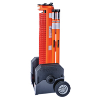 Barri&egrave;re avec roues , 50' lo, Plastique, Orange R.M.G. Prévention