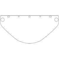Visi&egrave;re d&eacute;coup&eacute;e &agrave; l'emporte-pi&egrave;ce Dynamic, PETG, Teinte Transparent R.M.G. Prévention