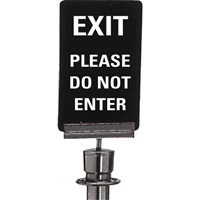 Enseigne de contr&ocirc;le des foules  Exit: Please Do Not Enter , 11" x 7", Plastique, Anglais R.M.G. Prévention