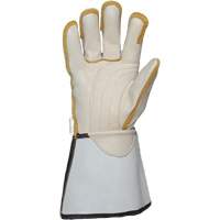 Gants pour monteur de ligne, Petit, Paume en Cuir fleur de vache R.M.G. Prévention