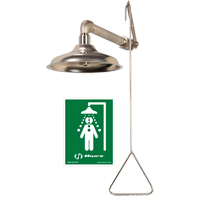 All Stainless Steel Drench Shower, Wall-Mount R.M.G. Prévention
