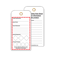 &eacute;tiquettes SGH pour le milieu de travail, Papier cartonn&eacute;, 3" la x 6" h, Anglais R.M.G. Prévention