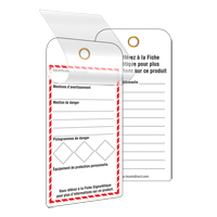 &eacute;tiquettes SGH auto-plastifiantes pour le milieu de travail, Papier cartonn&eacute;, 3" la x 6" h, Français R.M.G. Prévention