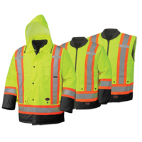 5021BB Waterproof 6-in-1 Safety Parka, High Visibility Lime-Yellow, 2X-Large R.M.G. Prévention